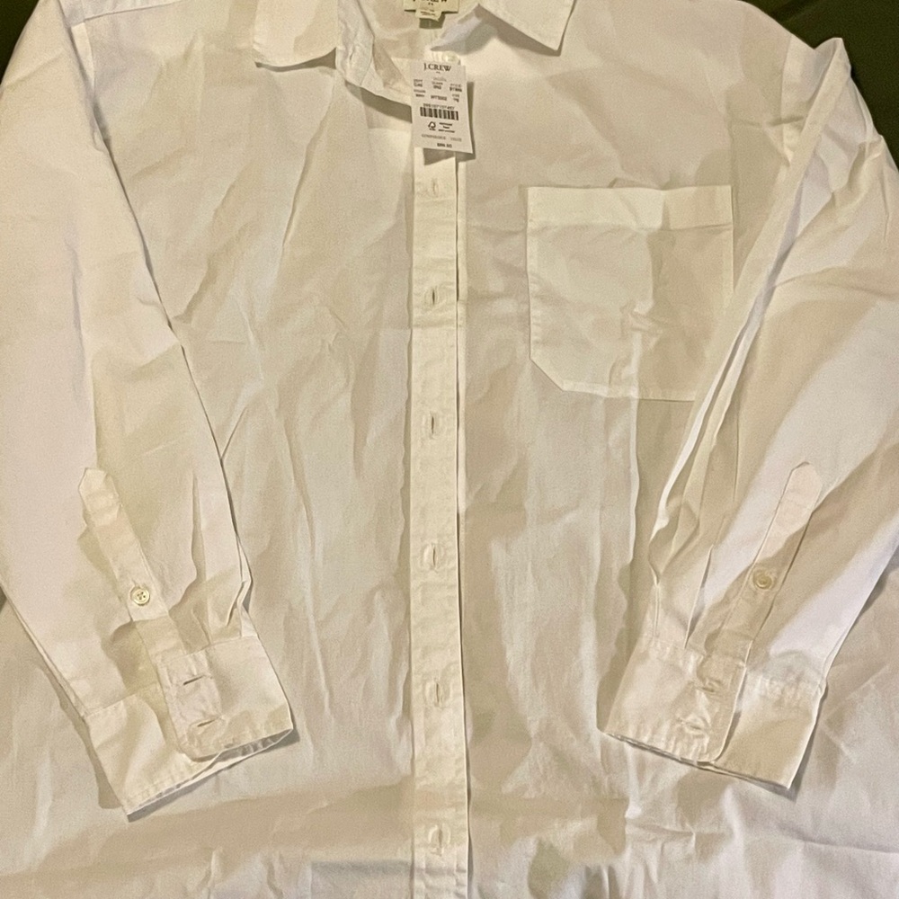 JCrew Women's White Button-Up Shirt